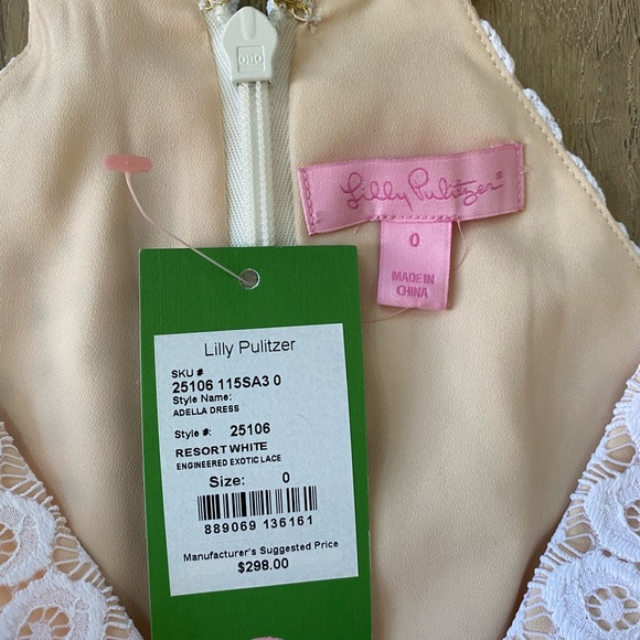 BRAND NEW LILLY PULITZER WHITE DRESS. Size 0 Absolutely Beautiful! - Picture 4 of 7